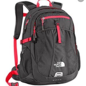 THE NORTH FACE RECON Backpack Gray Grey Red Pink Laptop‎ Bag